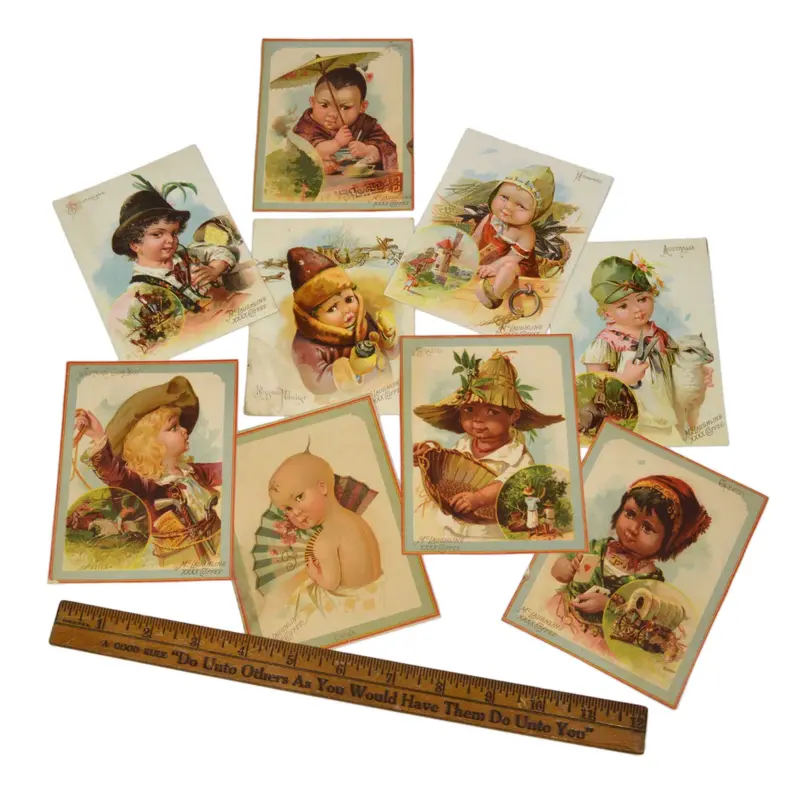 Mclaughlin’S Xxxx Coffee Trade Cards – 9 Rural-Themed Victorian Illustrations Of Children 1
