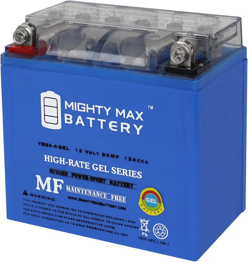 Mighty Max Yb9A-Agel 12V 9Ah Sealed Gel Battery – 130 Cca, Maintenance-Free Sla/Agm Design 1