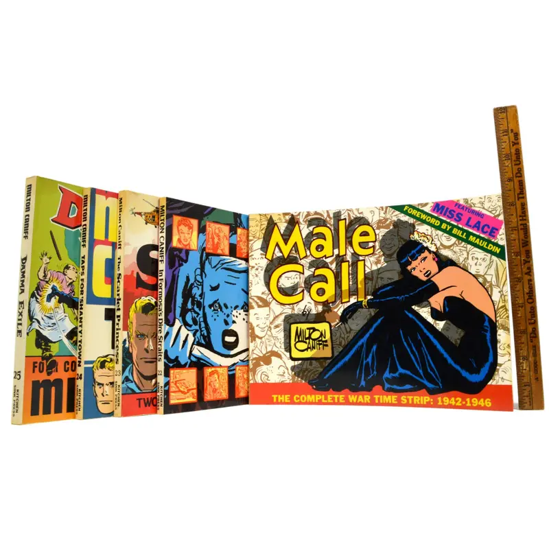 Milton Caniff Reprint Comic Lot – 5 Paperback Titles Including 'Male Call' And 'Scarlet Princess' 1