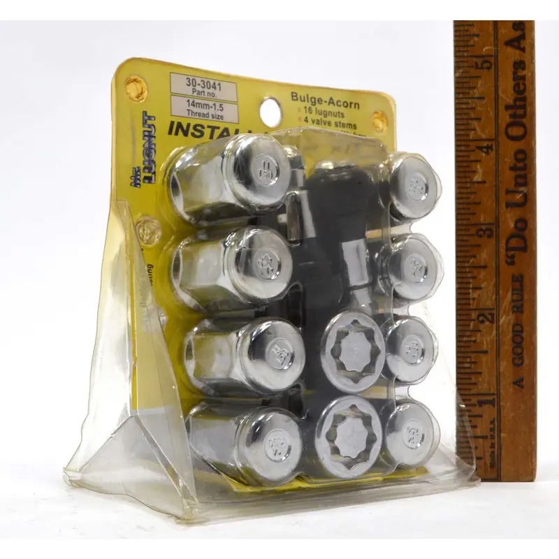 Mr Lugnut Installation Kit – Open-Box, 16 Bulge-Acorn Lugs (14Mm X 1.5, Part #30-3041) 1
