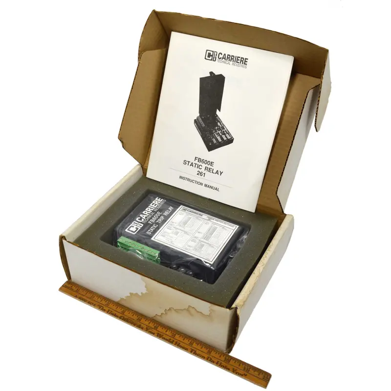 New-In-Box Carriere Static Relay Fb600E — True Rms Measurement System With Manual 1
