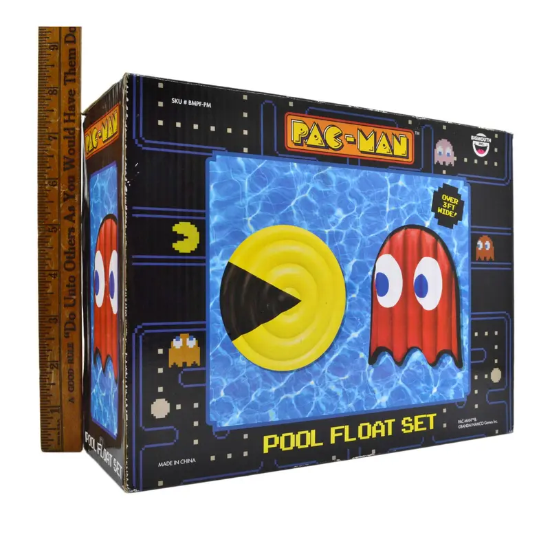 Pac-Man Pool Float Set By Bigmouth Inc. – Open-Box Bandai Namco Licensed Inflatable 1