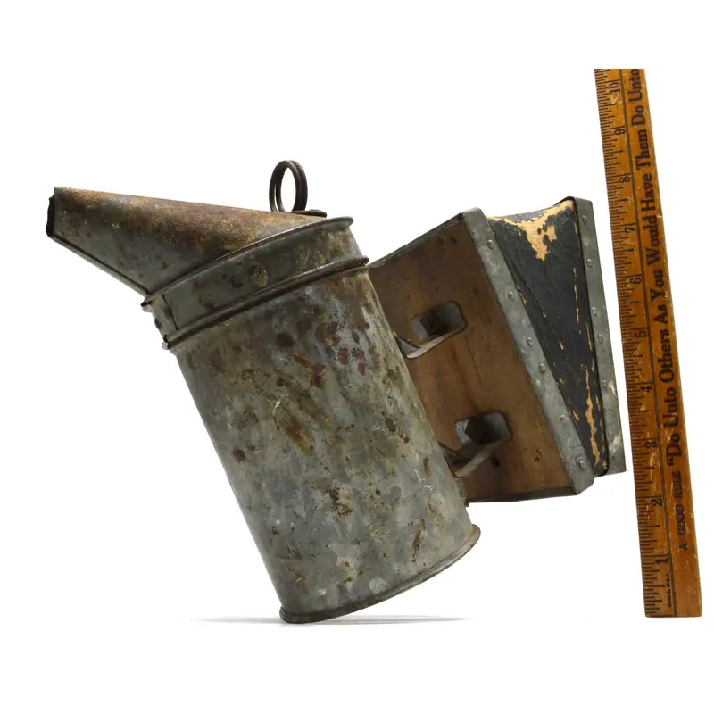 Primitive Antique Insecticide Sprayer — Bellows-Operated Steel Bug Sprayer 1