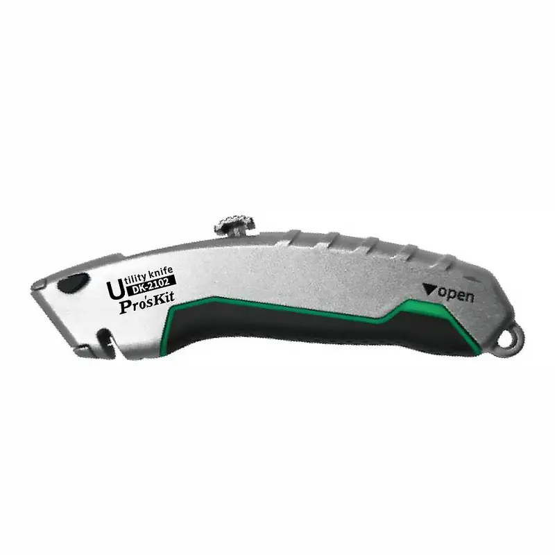 Pro'Skit Dk-2102 Lightweight Aluminum Utility Knife With Safety Lock 1