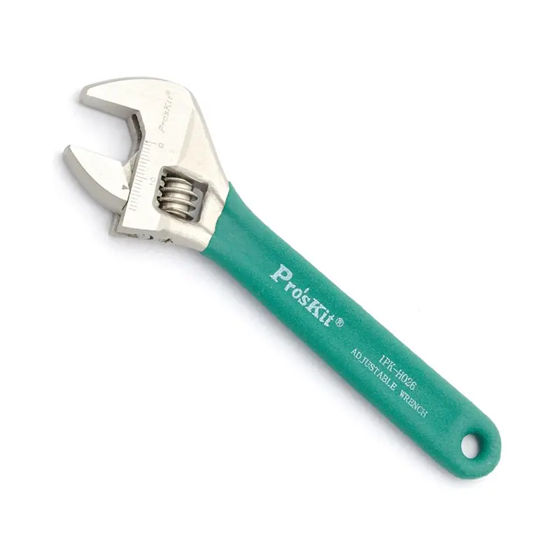 Pro'Skit Heavy-Duty Adjustable Wrench With Smooth Jaw Action 1