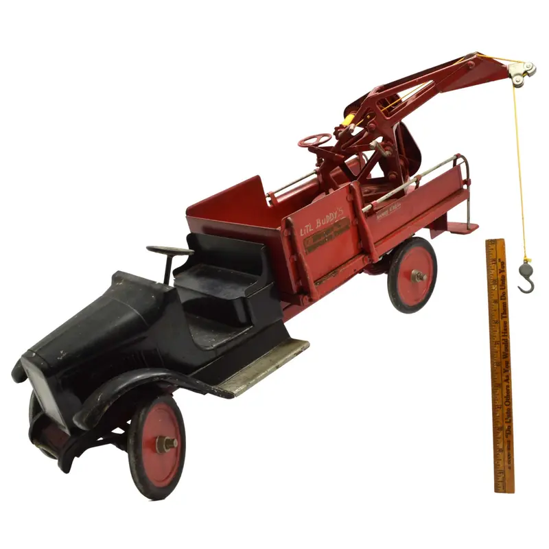Rare Buddy L No. 209 Pressed Steel Wrecking Truck – Vintage Toy Tow Vehicle 1