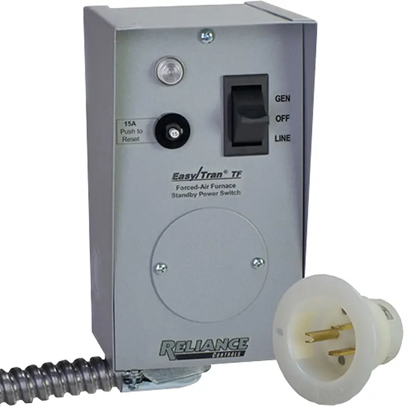 Reliance Tf151W 15A Furnace Transfer Switch — Easy/Tran Gray Model 1