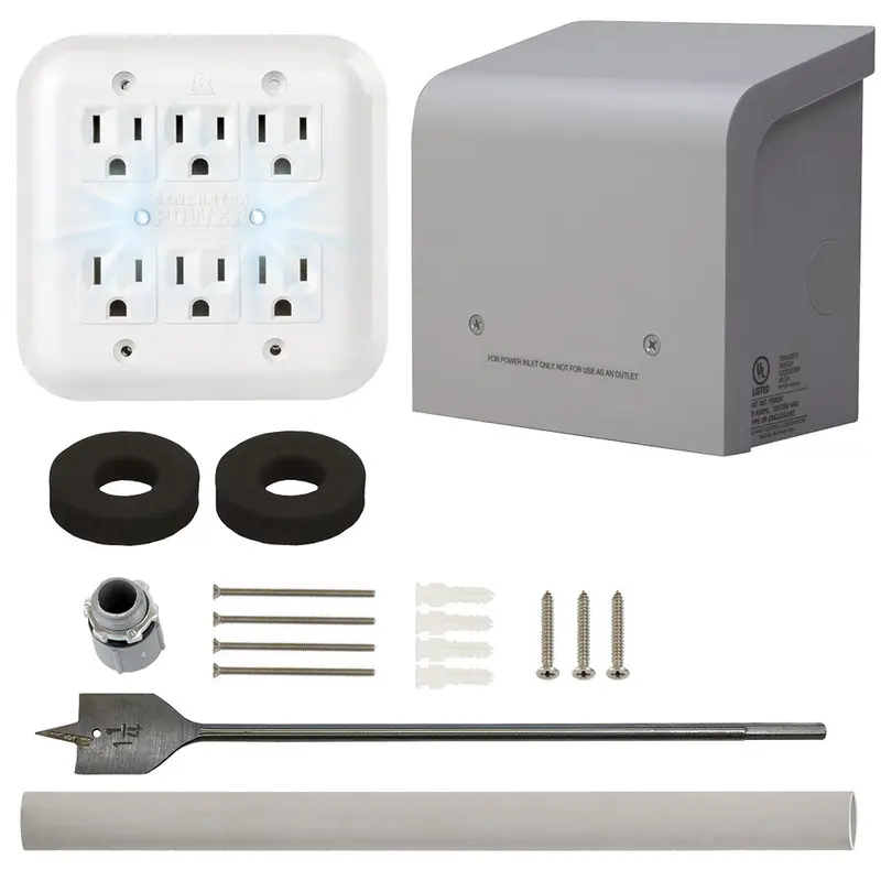 Reliance Wkpbn30 Through-The-Wall Generator Kit — Gray Portable Installation System 1