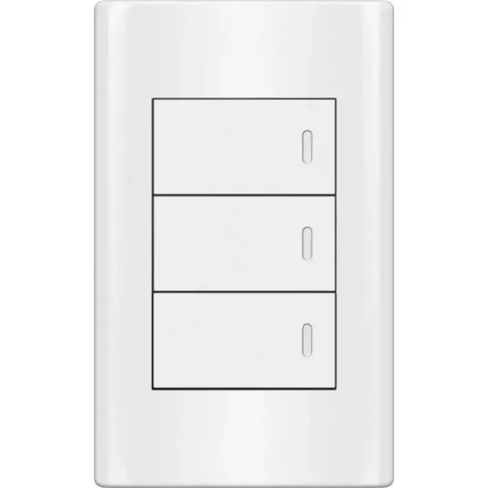 Royu Md506 Plano 3-Gang 3-Way 16A Switch Kit – White 1