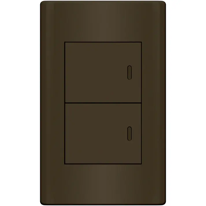 Royu Plano Dark Gray 2-Gang 16A Toggle Switch Set (Md513/Dg) 1