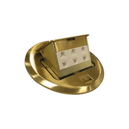 Royu Rcf1 Classic Round Floor Box With Triple Universal Socket (10A) 1