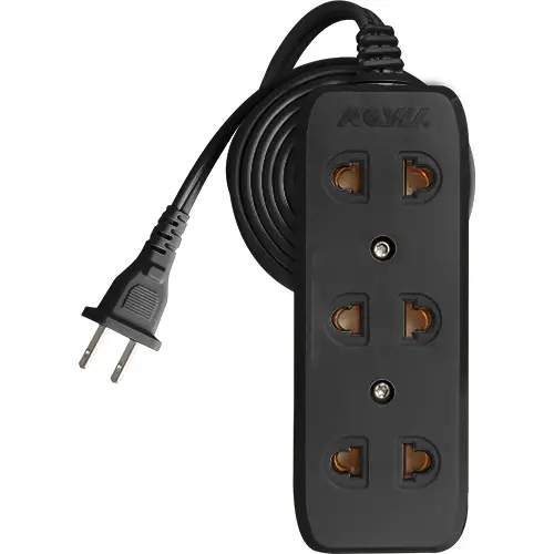 Royu Redec103-5/B 3-Gang Universal Socket – 10A, 5-Meter Cord 1