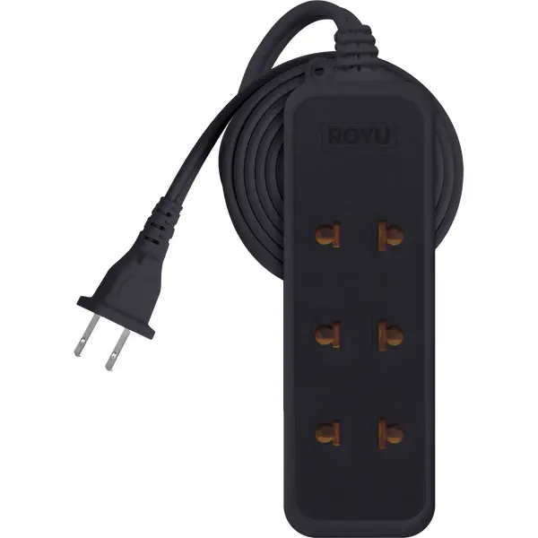 Royu Redec114 4-Gang Universal + Flat-Pin Extension Cord (3M) 2