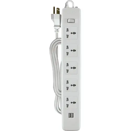 Royu Redec625 5-Outlet Power Strip With Master Control And Dual Usb Charging 1