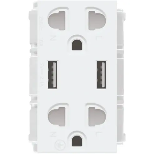 Royu Rwo12B Wide Dual-Usb Duplex Universal Outlet – 16A, Heavy-Duty Design 1
