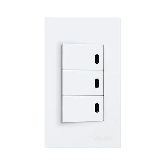 Royu Wd605 Wide Three-Gang Led Light Switch Set 1