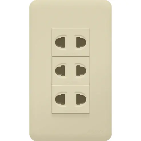 Royu Wh115 Classic Triple-Gang Standard Outlet Set – 10A 1