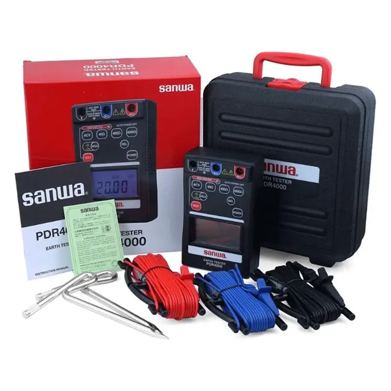 Sanwa Pdr4000 Earth Ground Resistance Tester – 3-Range (40Ω–4000Ω) 1
