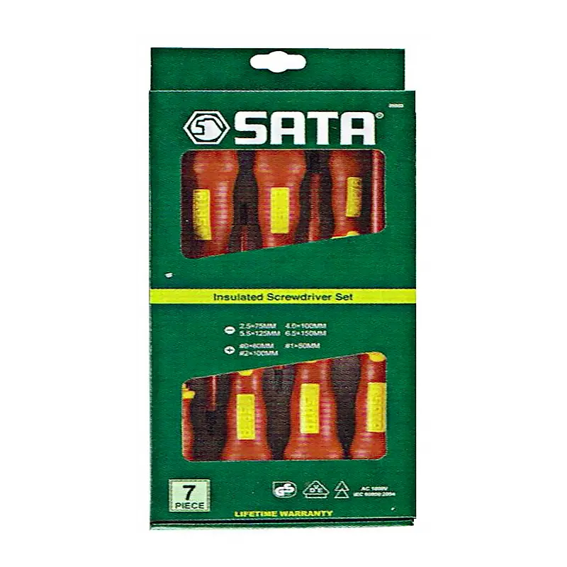 Sata T-Series Cushion-Grip Insulated Slotted Screwdriver (09303Pp) 1