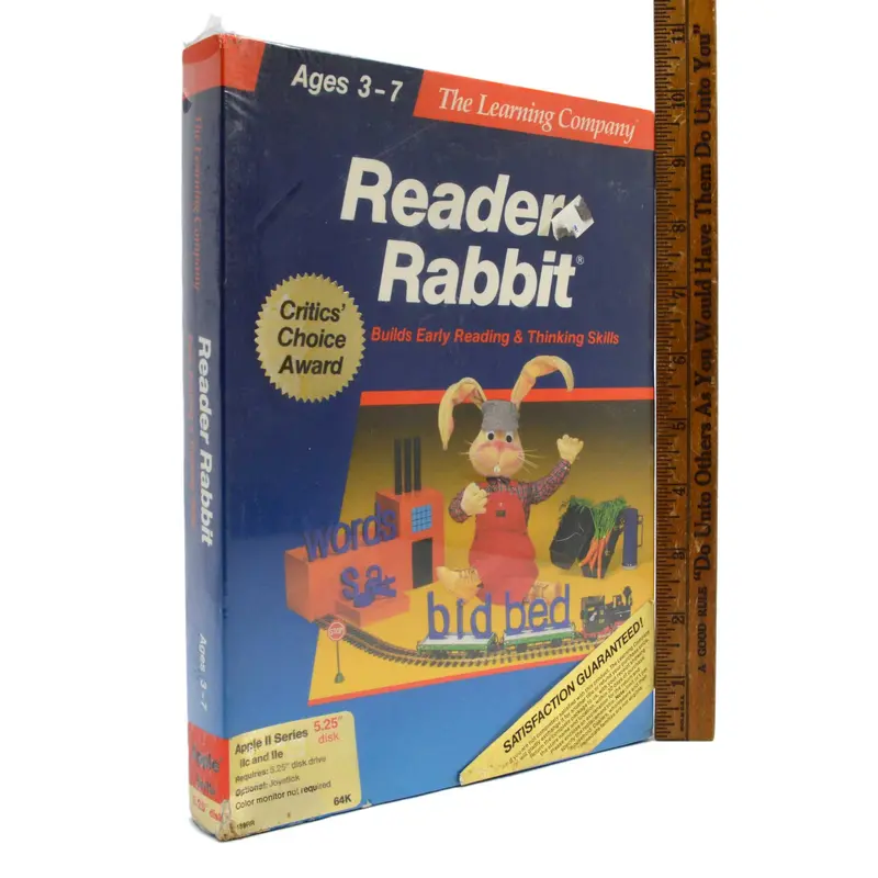 Sealed Apple Ii Educational Game: Reader Rabbit (Ages 3–7) On 5.25" Disk 1