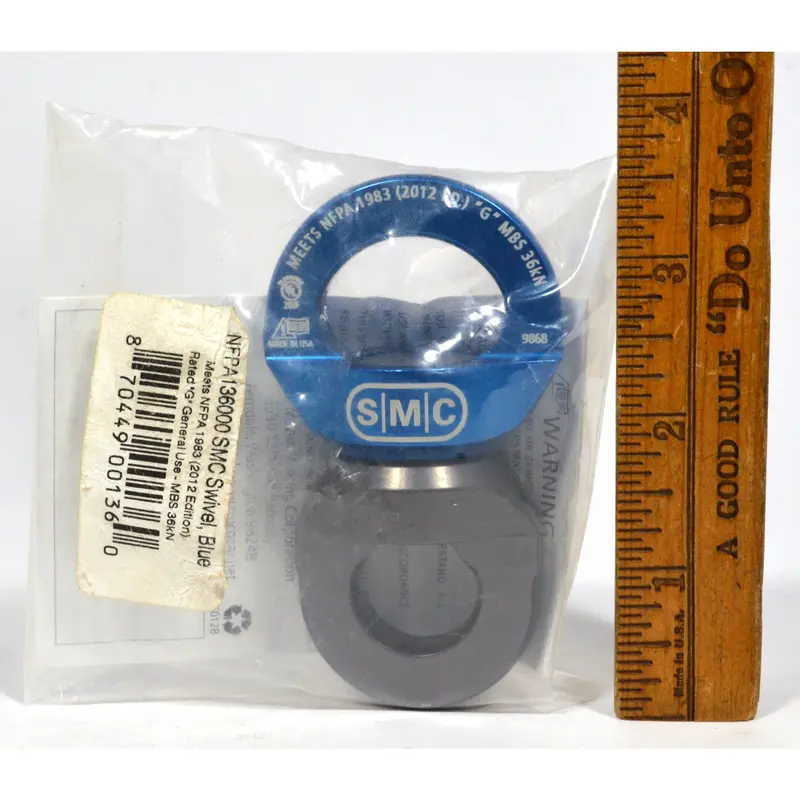Seattle Mfg Co. Blue Rescue Swivel Nfpa 136000 – New Climbing & Industrial Safety Gear 1