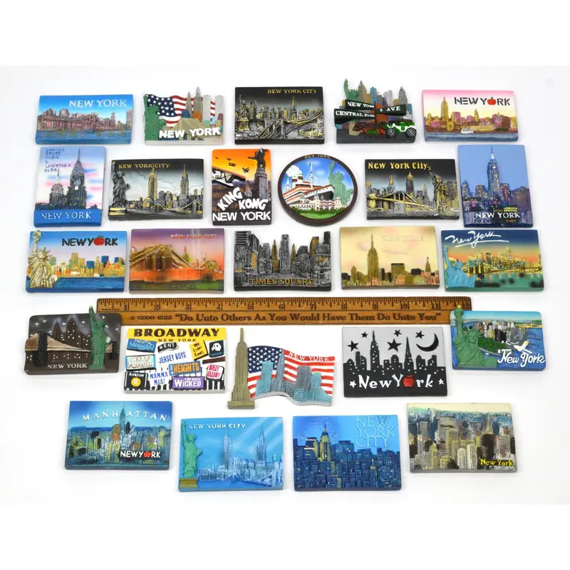 Set Of 26 Unique New York City-Themed Polyresin Refrigerator Magnets — No Duplicates 1