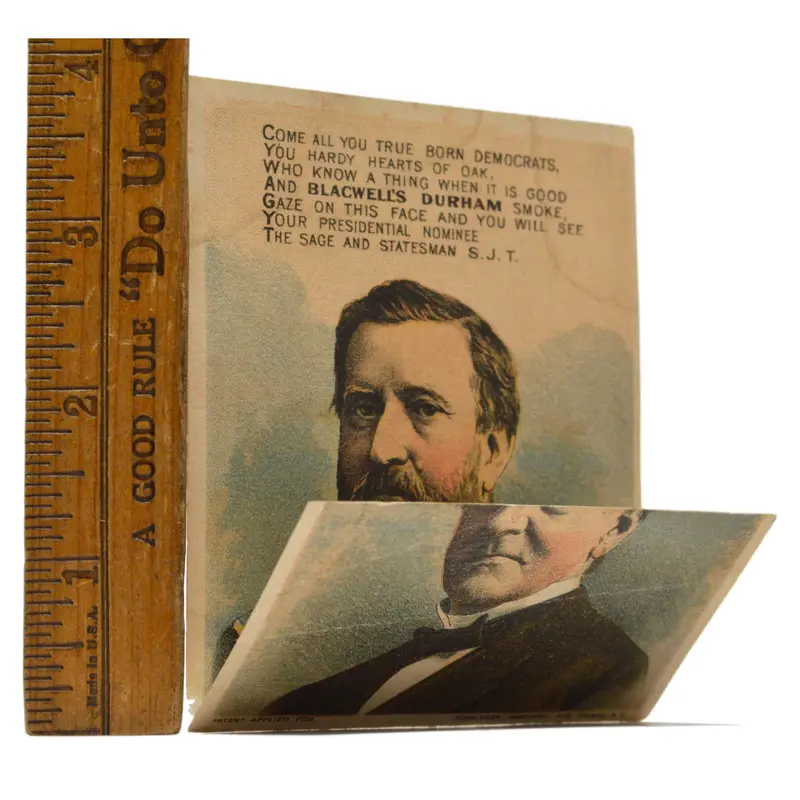 Smoke Blackwell’S Tobacco Trade Card – Folding Durham Brand Ad From Waln Company 1
