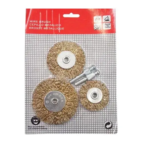 Solinnflex 8802 3-Piece Wheel Wire Brush Set – Detachable Arbor 1