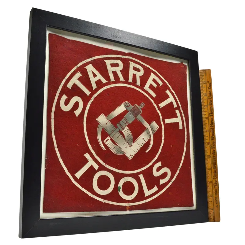 Starrett Tools Cloth Swath — 11" X 11" With Black Frame And Embroidered Logo 1