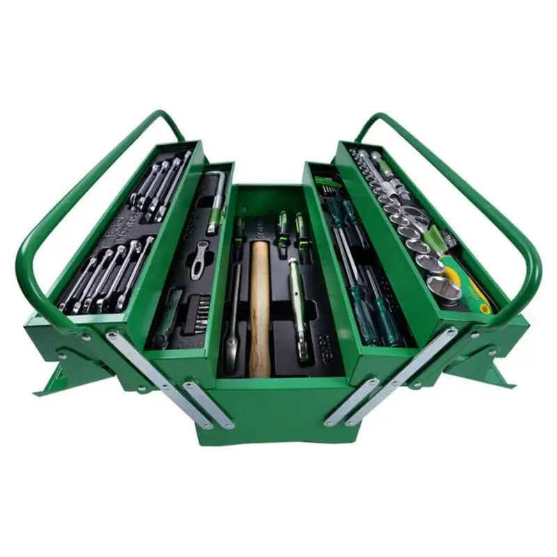 Tekiro St-Tb1944 Heavy-Duty Tool Box With 72-Piece Mechanic’S Tool Set 1