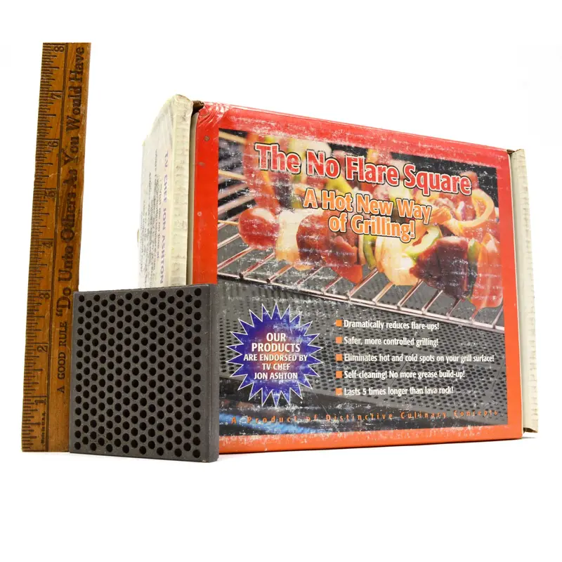 The No Flare Square Ceramic Grill Tiles – Box Of 28, Brand New, Multiple Quantities Available 1