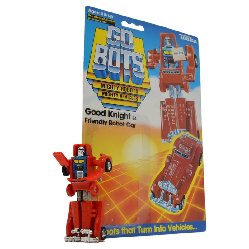 Tonka Gobots Good Knight #34 – Red Sports Car Robot With Original Card-Back Packaging 1