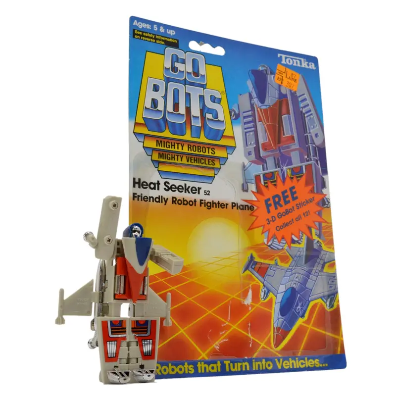 Tonka Gobots Heat Seeker #52 – Fighter Jet Robot Toy With Original Card-Back Packaging 1