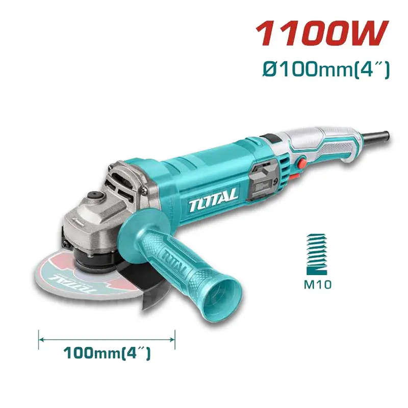 Total Tg11010056 4-Inch Angle Grinder – 1100W Industrial Motor 1
