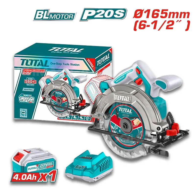 Total Tsli16521 20V Cordless Circular Saw – 6-1/2 Inch Blade 1
