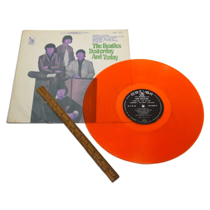 Vintage Beatles Vinyl Record — Yesterday And Today, Orange Vinyl Variant, Lw-238 Taiwan Pressing 1