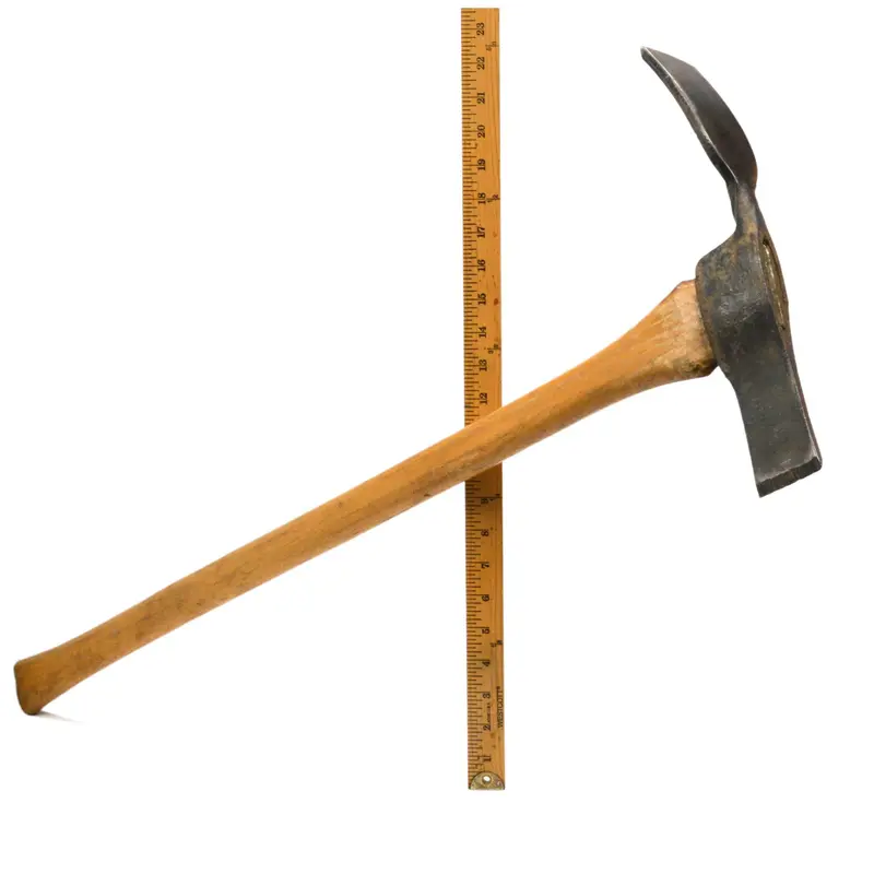 Vintage Double-Bit Mattock (Post & Mortising Axe) With Solid Wooden Handle 1