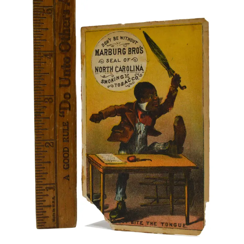 Vintage Marburg Bros Smoking Tobacco Trade Card – Rare Black Americana Advertising Artifact 1