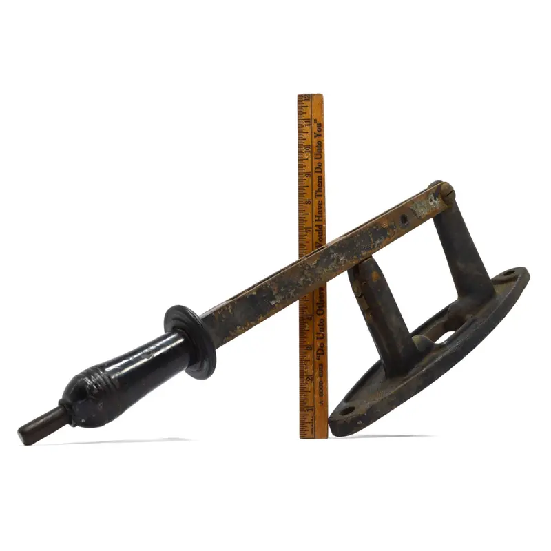 Vintage Single-Lever Knife Throw Switch – Cast Iron Electrical Toggle, Steampunk-Style Industrial Piece 1