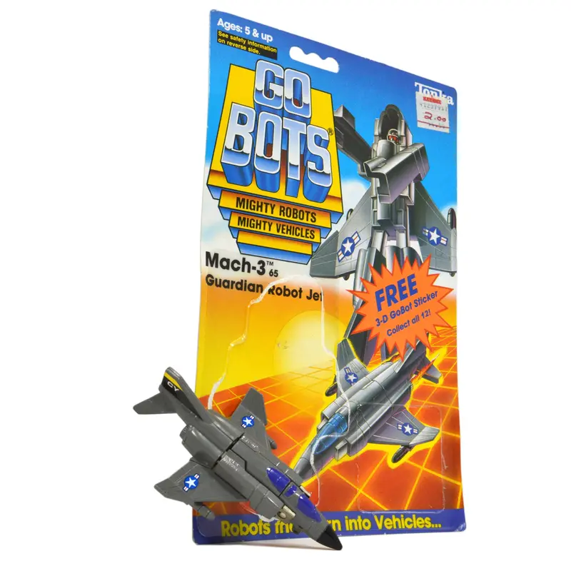 Vintage Tonka Gobots Mach-3 #65 Jet Fighter Guardian Robot With Original Packaging 1