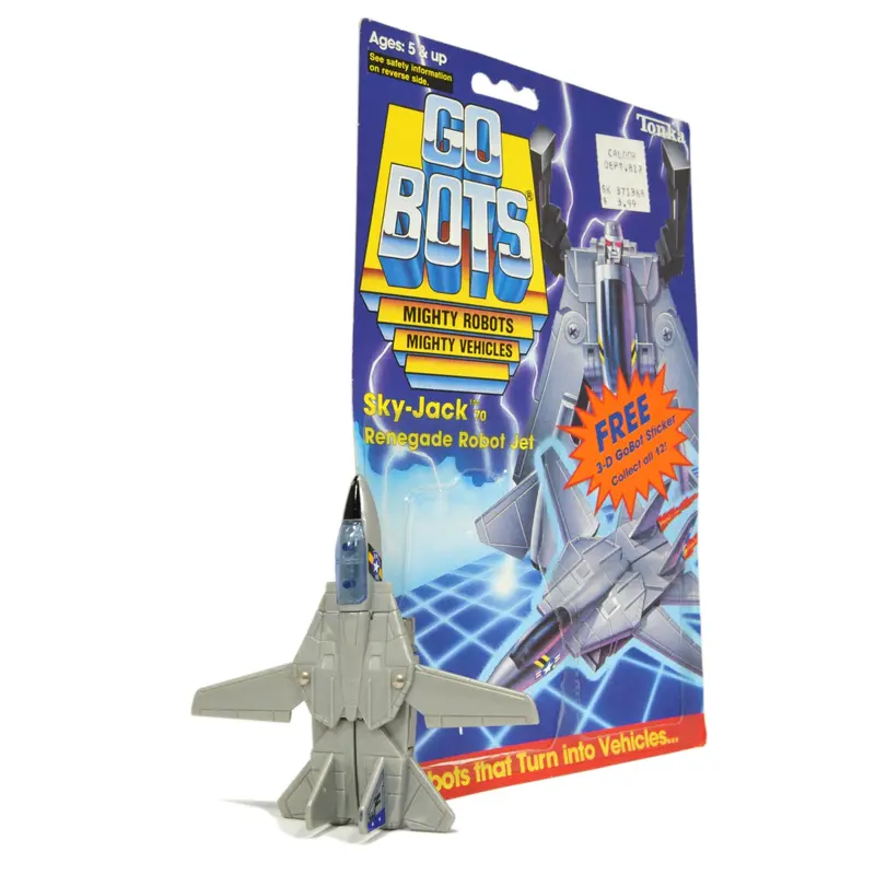 Vintage Tonka Gobots Sky-Jack Jet Fighter Renegade Robot With Original Cardback 1