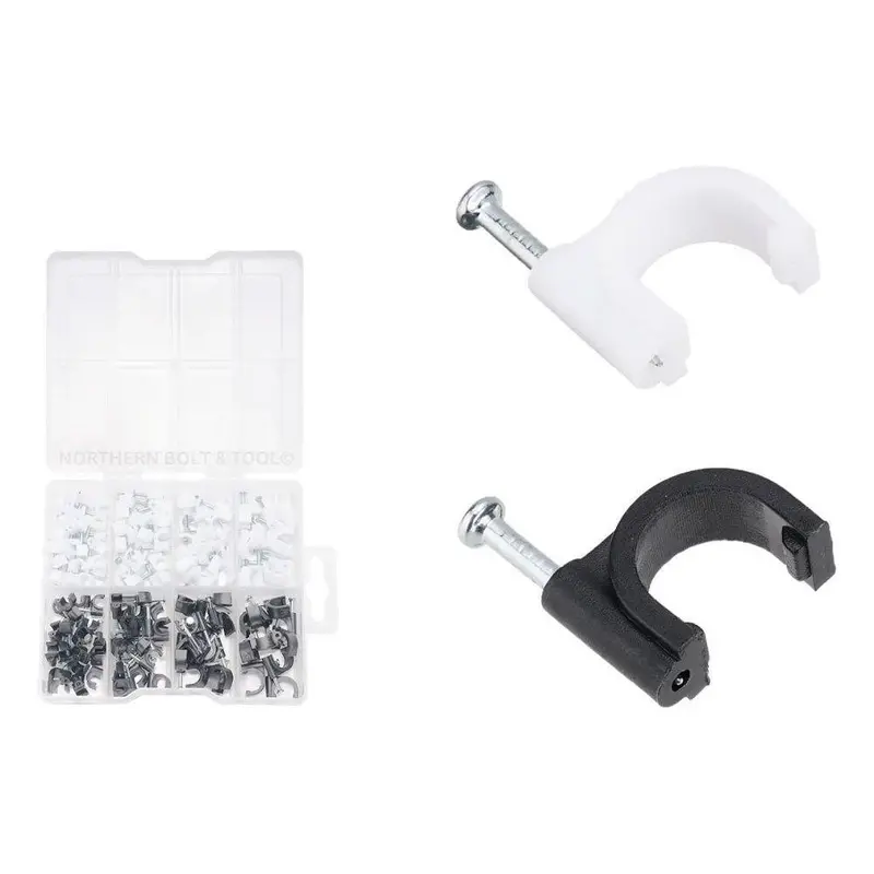 Wadfow 134-Piece Cable Organizer Clip Kit 1