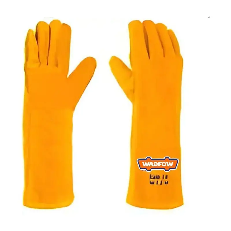 Wadfow 14-Inch Heat-Resistant Welding Leather Gloves 1