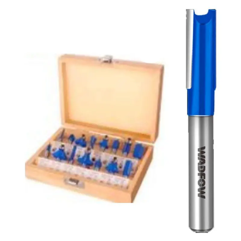 Wadfow 15-Piece Precision 1/4-Inch Shank Router Bit Set (Uwrg5P41) 1