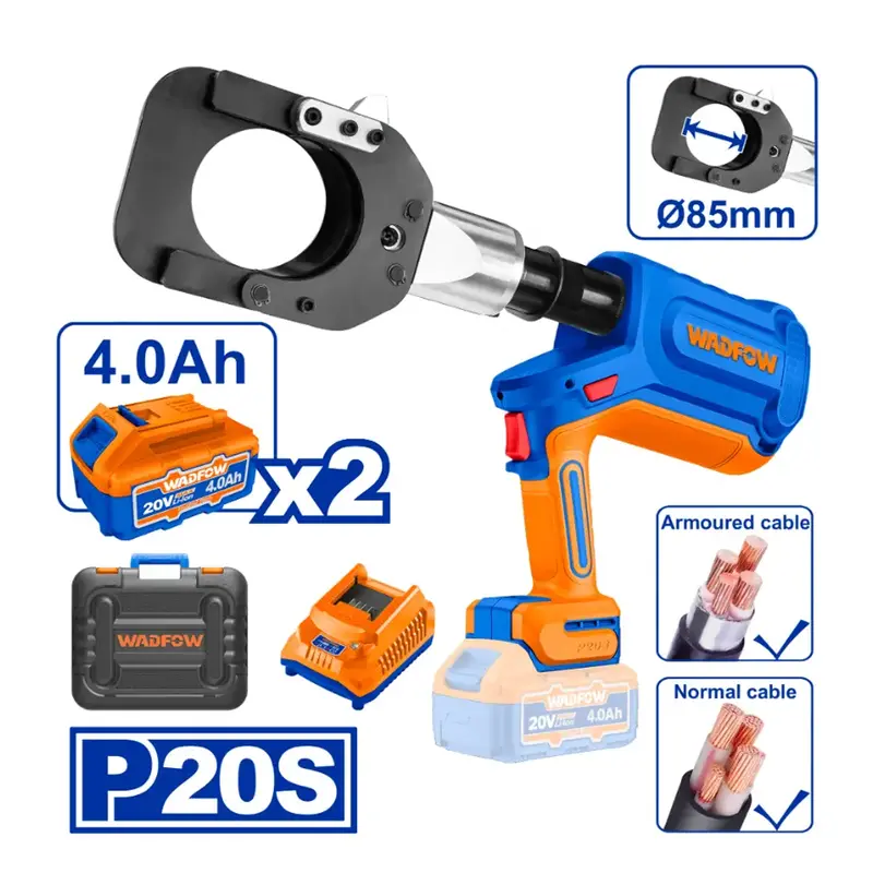 Wadfow 20V Cordless Hydraulic Cable Cutter – Wcr2D85 1