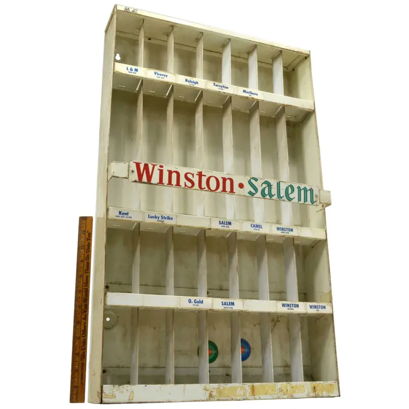Winston-Salem Cigarette Advertising Rack – Early 20Th-Century General Store Display 1