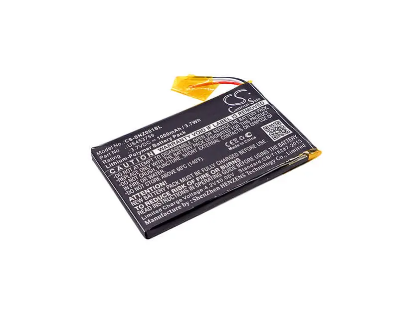 1000Mah Li-Polymer Battery For Sony Portable Media Players Including Nwz-Zx1 And Mdr-Hw700Ds (3.7V, 3.7Wh) 1
