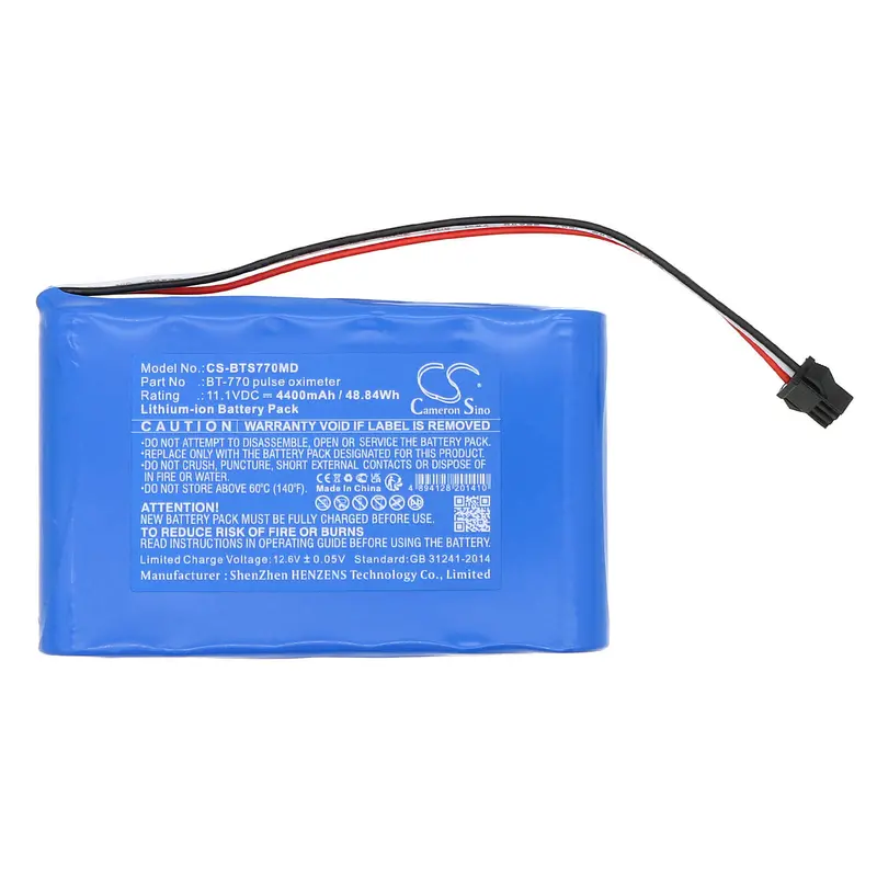 11.1V 4400Mah Li-Ion Medical Battery For Bistos Bt-740 Pulse Oximeter – 48.84Wh 1
