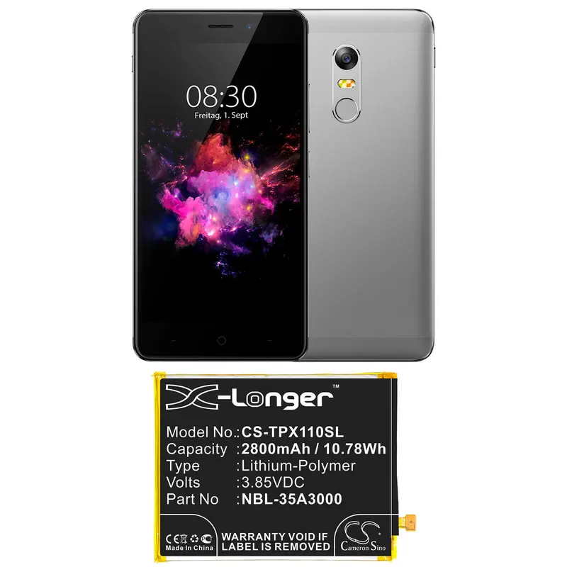 3.85V Li-Polymer Smartphone Battery – 2800Mah For Tp-Link Neffos X1 Max & Nbl-35A3000 (10.78Wh) 1