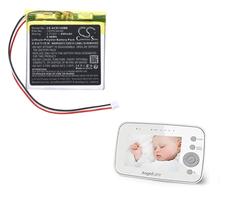 Angelcare Baby Monitor Battery – 3.7V Li-Polymer 800Mah (2.96Wh) For Ac1300 & Ac1300-D 1